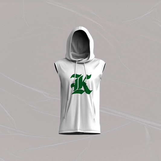 Sleeveless K Hoody White